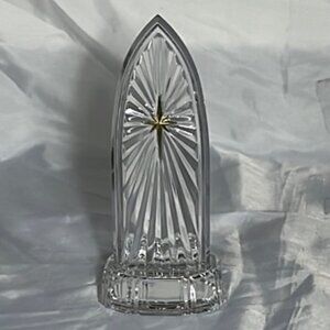 Teleflora 24% Fine Bohemian Lead Crystal Candle Holder With Gold Northstar